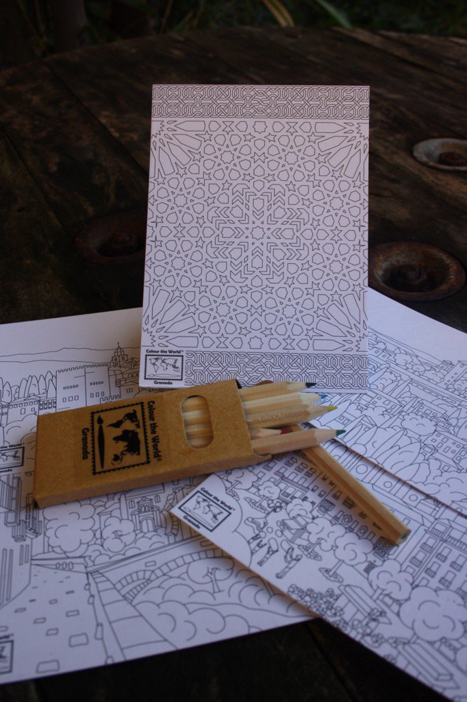 Colouring postcard #Granada #ctwGRANADA #ColourTheWorld #postal #postcard #zocalo #alhambra drive.google.com/open?id=0B1fUY…
