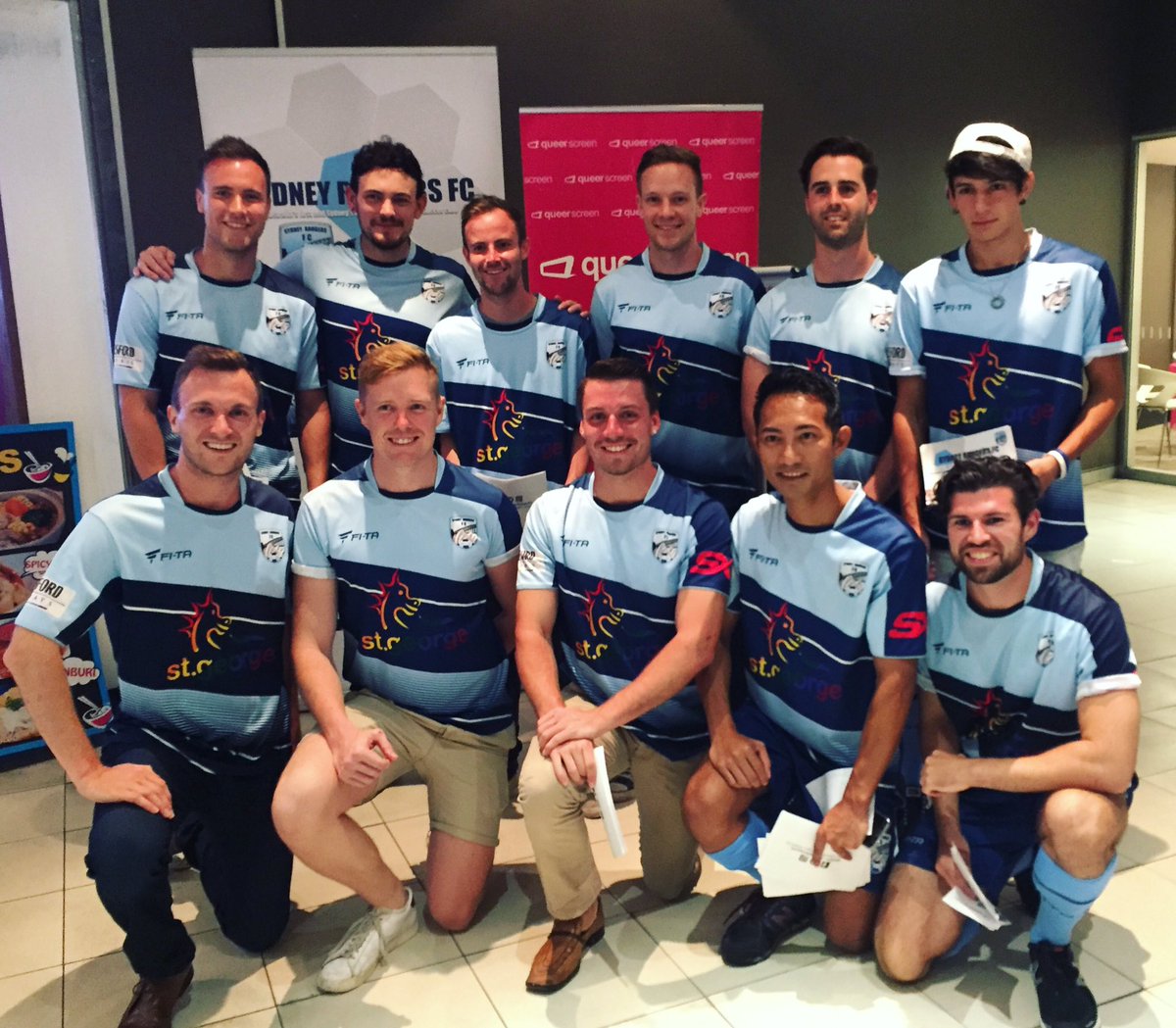 DuncanhJones's tweet photo. @SydneyRangersFC boys out watching #thepass with @russelltovey for its Australian premiere at Sydney Mardi Gras Film Festival https://t.co/9J3sAkQBzU