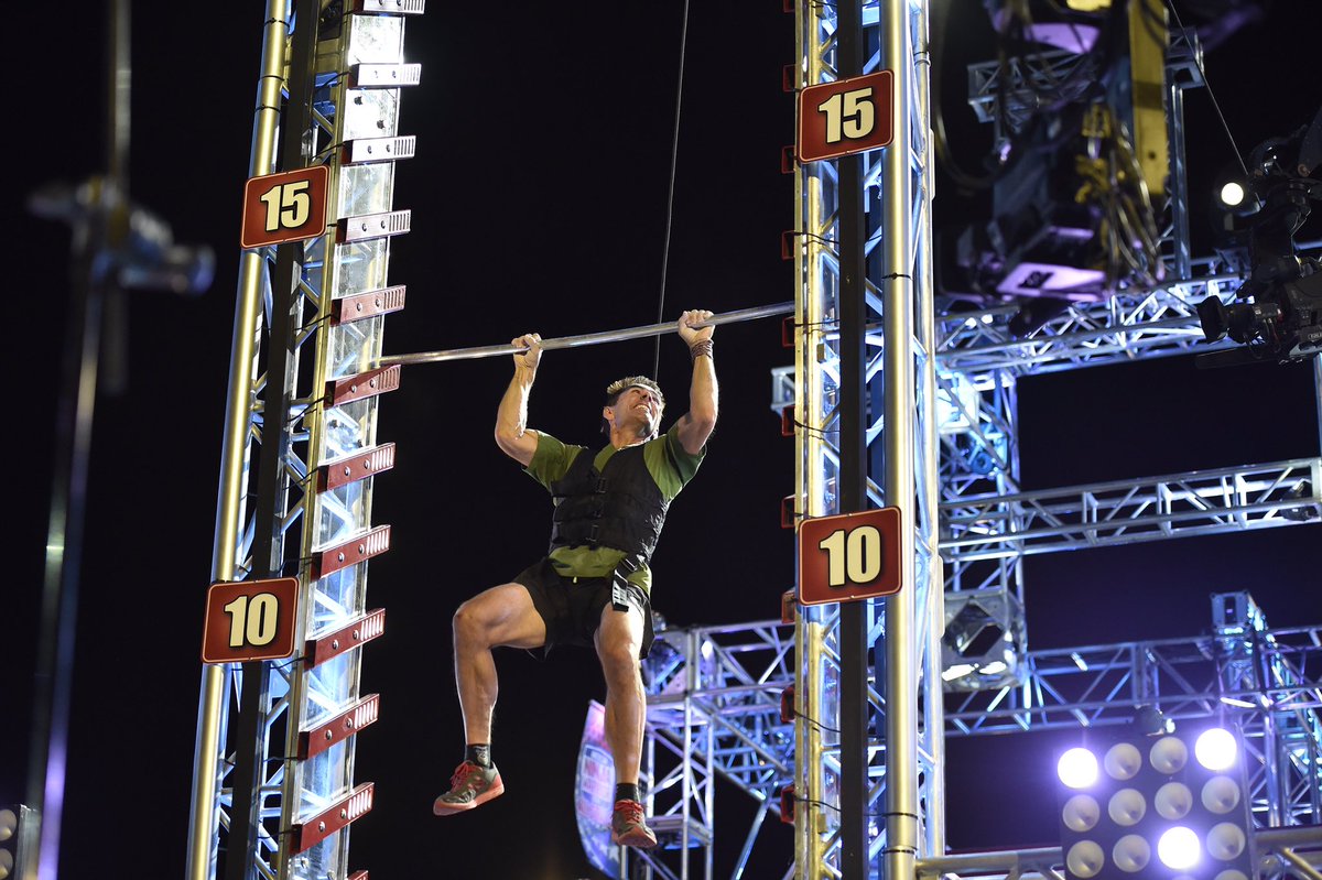 Can this humble 55 year old beat the giant salmon ladder on the Ninja  Warrior All Star special? Monday night on NBC #AmericanNinjaWarrior, image size:1200x799