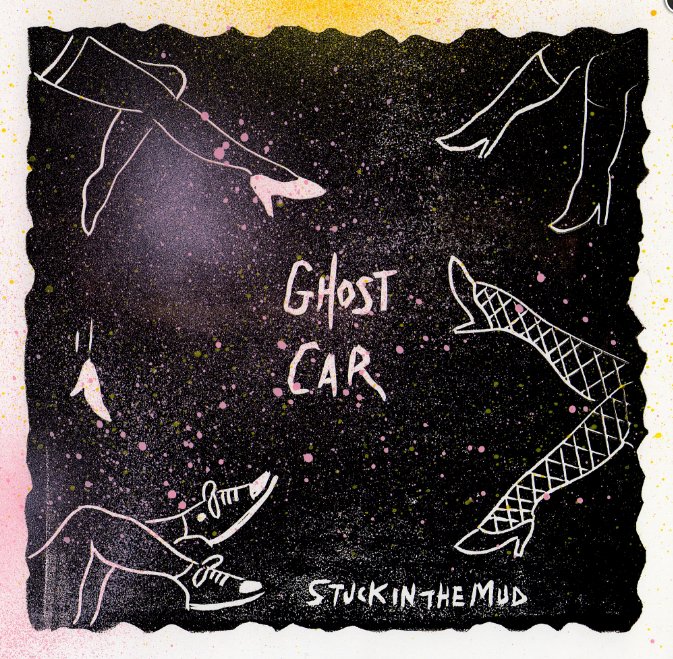 ghostcarband's tweet photo. STUCK IN THE MUD ltd to 100 splatter vinyl sleeve art #dancurran each 1 different We are in 💕 thanks @GreenwayRcrds https://t.co/0qo8zy6BUy https://t.co/rXC3hT5LQf