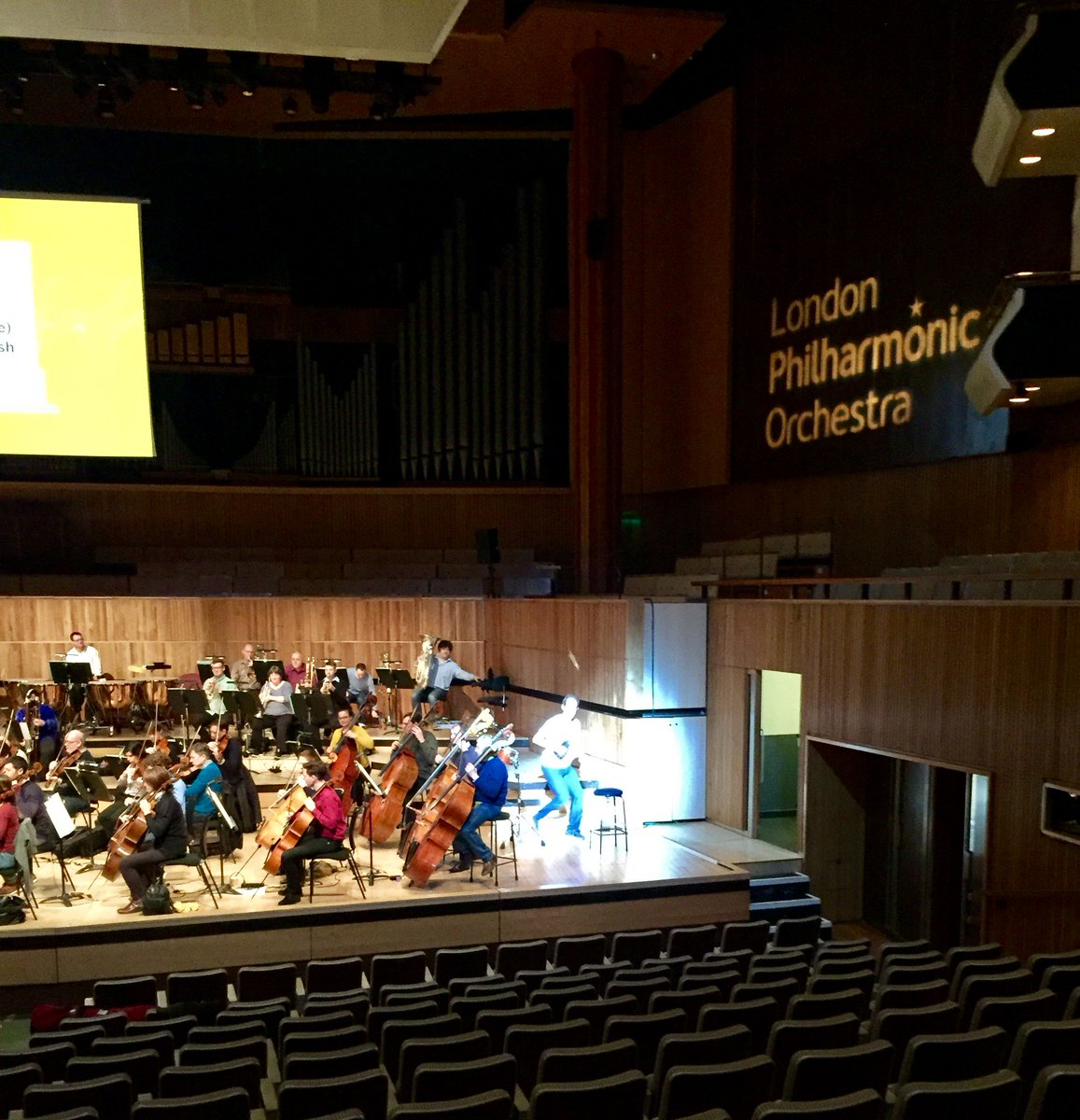 LPOrchestra's tweet photo. We're putting Co-Principal Percussionist Henry to the test today at the #Funharmonics concert @southbankcentre https://t.co/oib9ECi6Et