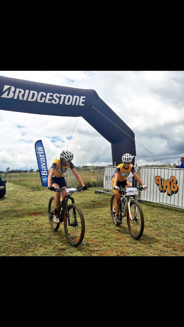 A tough day out today with a strong headwind. Tam and I took the ladies stage win. Great event. <a href="/BridgestoneSA/">@BridgestoneSA</a>