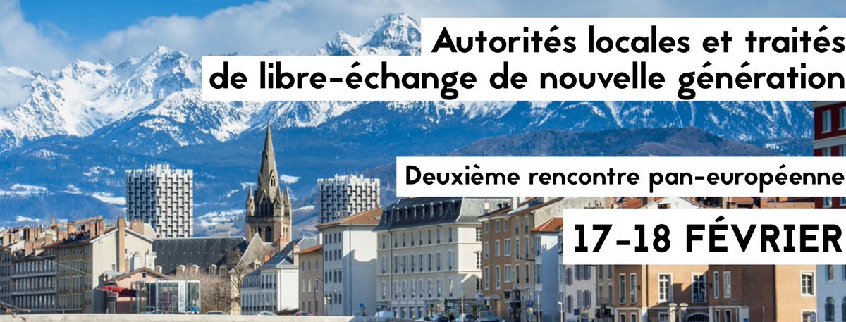 StopTAFTA's tweet photo. Suivez en direct la 2e rencontre pan-européenne des villes et régions hors TAFTA/CETA à Grenoble ---> @TTIPfreeZone
#StopCETA https://t.co/OPjN1Ka22H