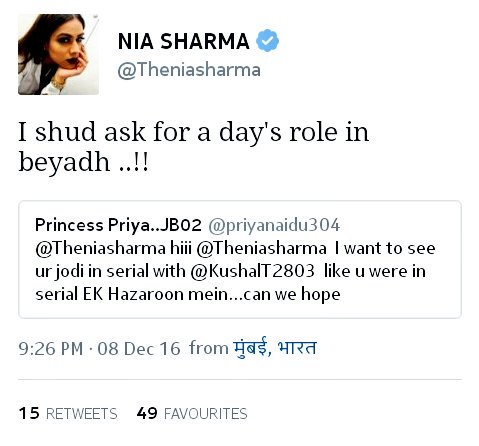 AashuLoveNISHAL's tweet photo. #Quick_Recap of Nishal's random replies last year.. October n December 2016.. #beyhadh #NK's_fun_replies @NishalCafe https://t.co/mvvPG1vUtU