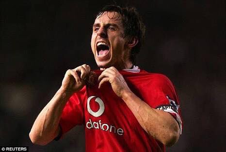 Happy Birthday to United legend, Gary Neville is a red       