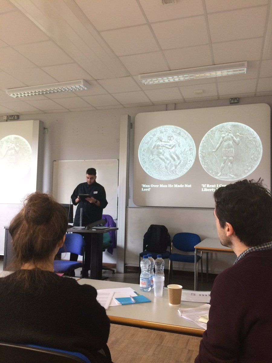 tibetcurator's tweet photo. Great to see recent post grad Ajmal Waqif give his paper as preparation for his PHD app #MaterialLoss @PastPresentSoc https://t.co/IunEwVRb4e