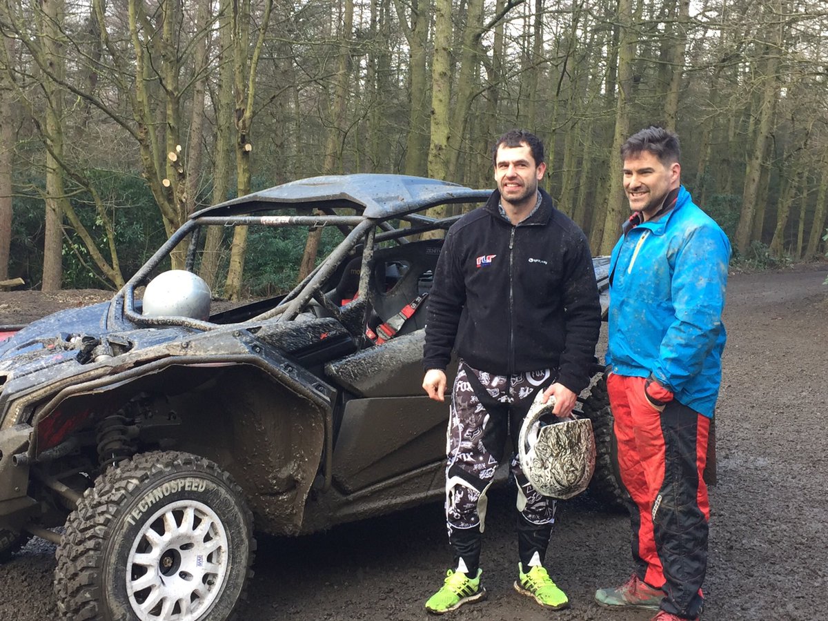 DERBYSHIREORC's tweet photo. Awesome to meet @kelvin_fletcher on Friday and rip up some trails in these #muddymarvellous machines @x3racingltd @BRP_UK @CanAm #maverickX3 https://t.co/yIZOcTUgVy