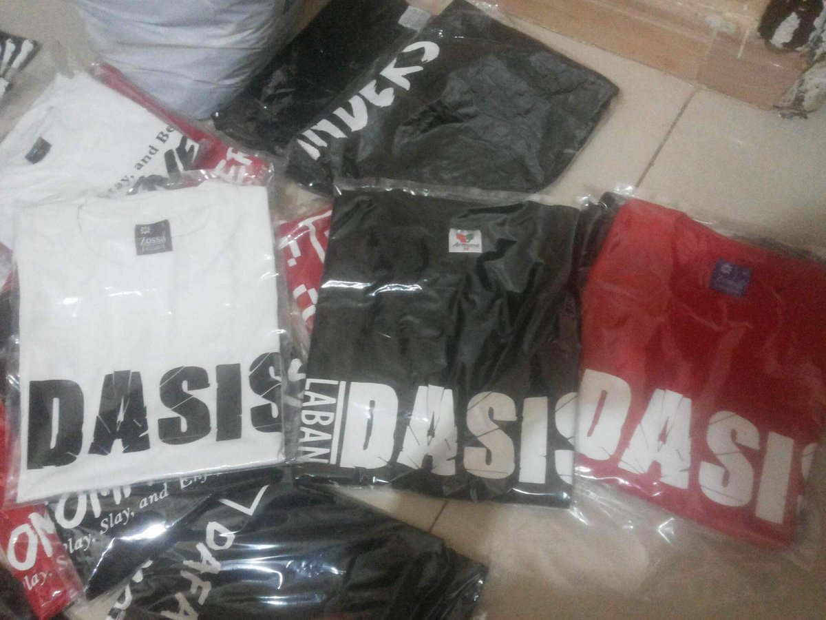 dasisblog's tweet photo. NEW BATCH OF DASIS SHIRTS ARE READY! #LabanDASIS https://t.co/t8AG16VxCM