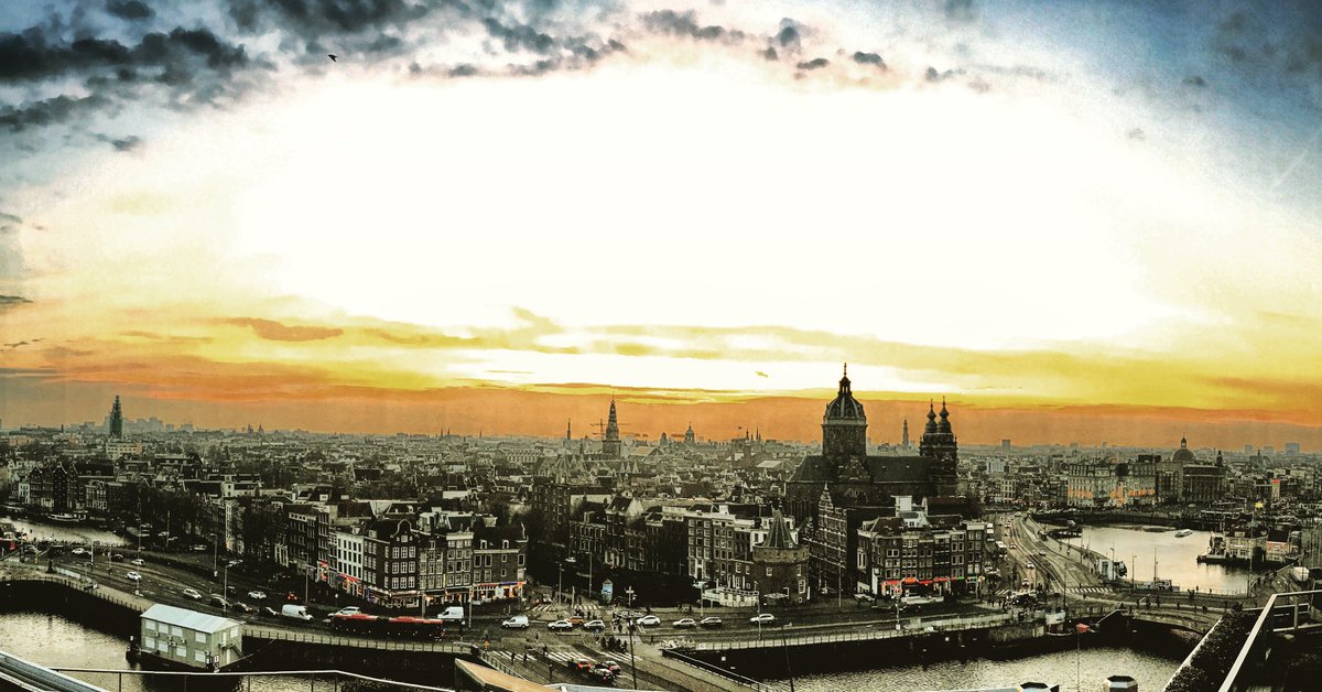 Web_Kian_Lab's tweet image. Wonderful view from #Skylounge #Amsterdam