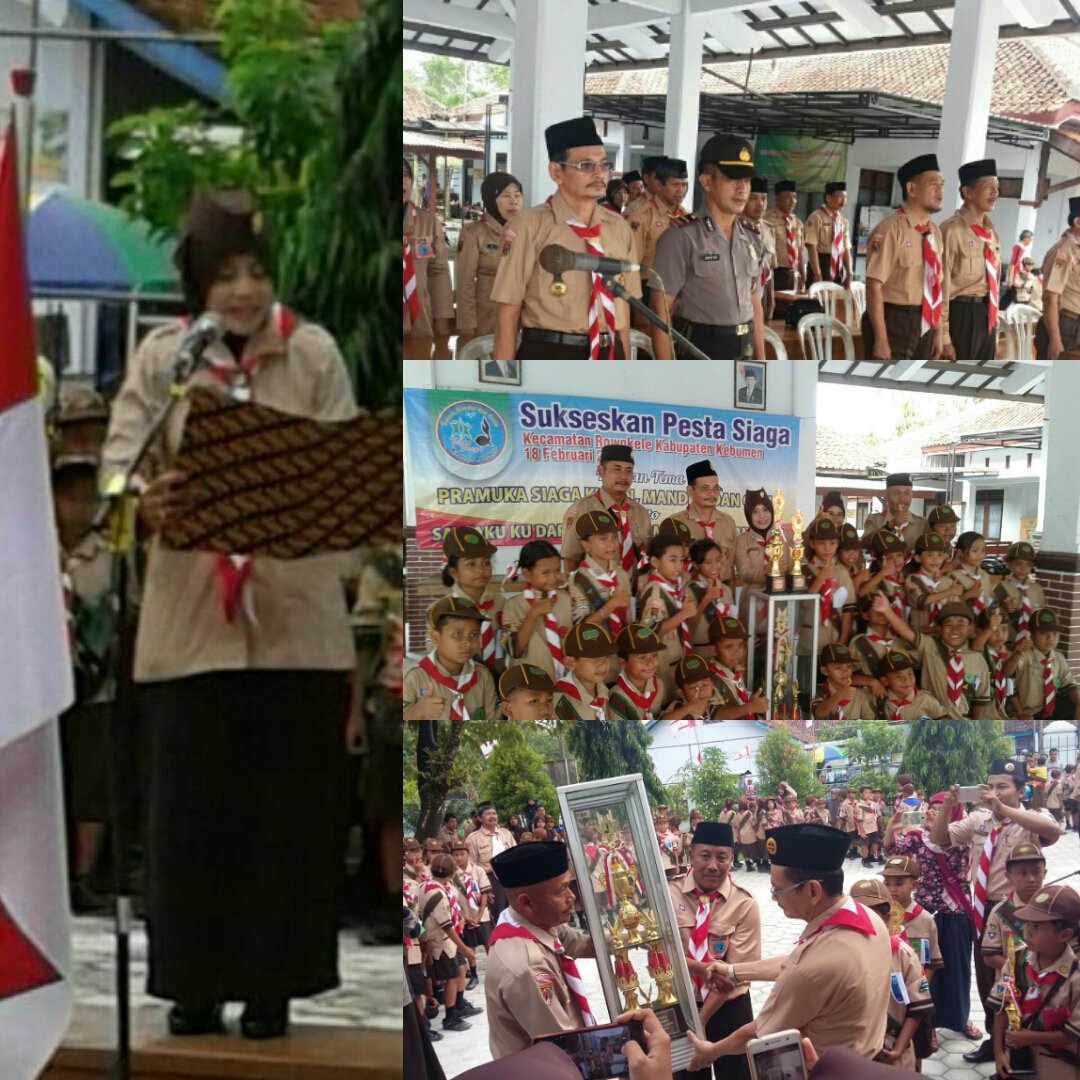 #Mengikuti Keg Pesta Siaga Kwaran Rowokele dg Pembina Upacara Ny Titi Irawati Rosyid istri Camat di hal Kantor Kec Rowokele. Sabtu 18/2/17