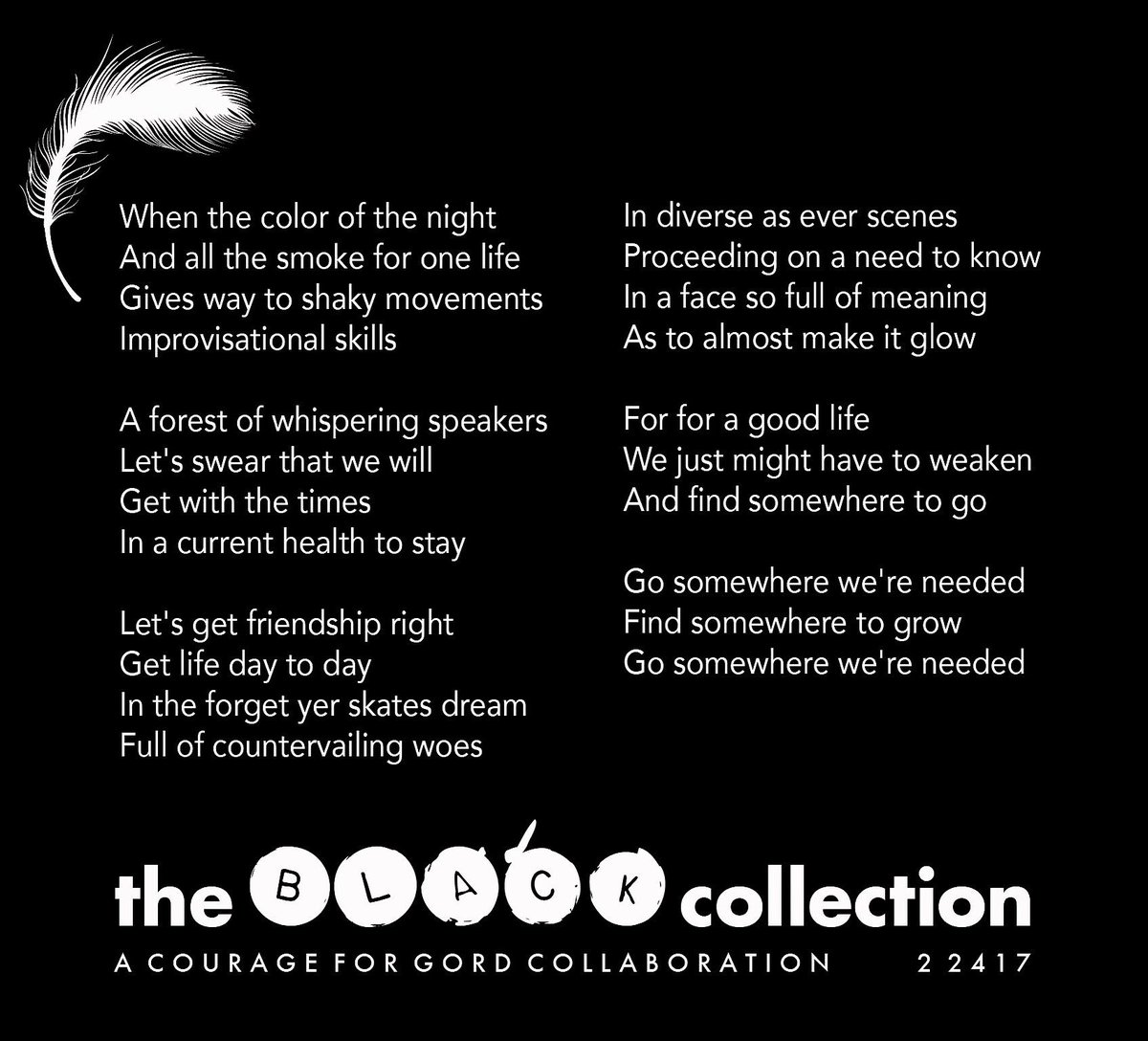 courageforgord's tweet photo. "It's A Good Life If You Don't Weaken" Look for the #theblackcollection at https://t.co/NJCq2iCUJU on 2.24.17 https://t.co/CzsPw4Rqss