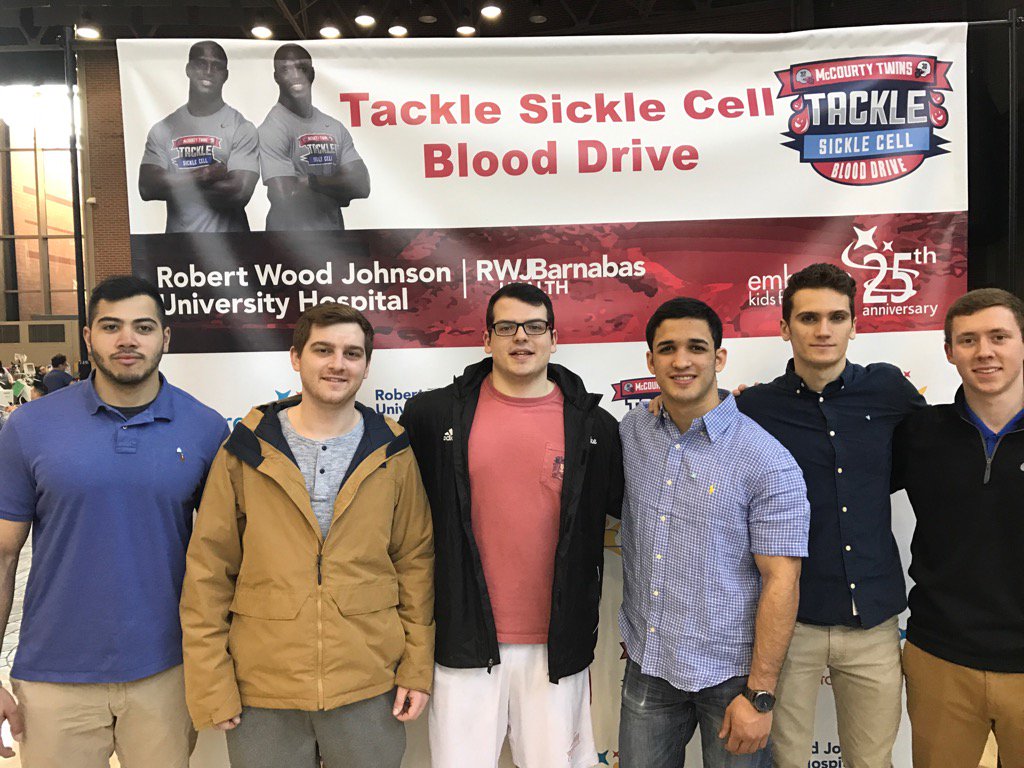 Stellar RU4Kids Group <a href="/RutgersSigmaChi/">Rutgers Sigma Chi</a> supporting <a href="/TackleSC/">TackleSickleCell</a> <a href="/McCourtyTwins/">Devin&Jason McCourty</a> Blood Drive hosted by <a href="/RWJUH/">Robert Wood Johnson University Hospital</a>