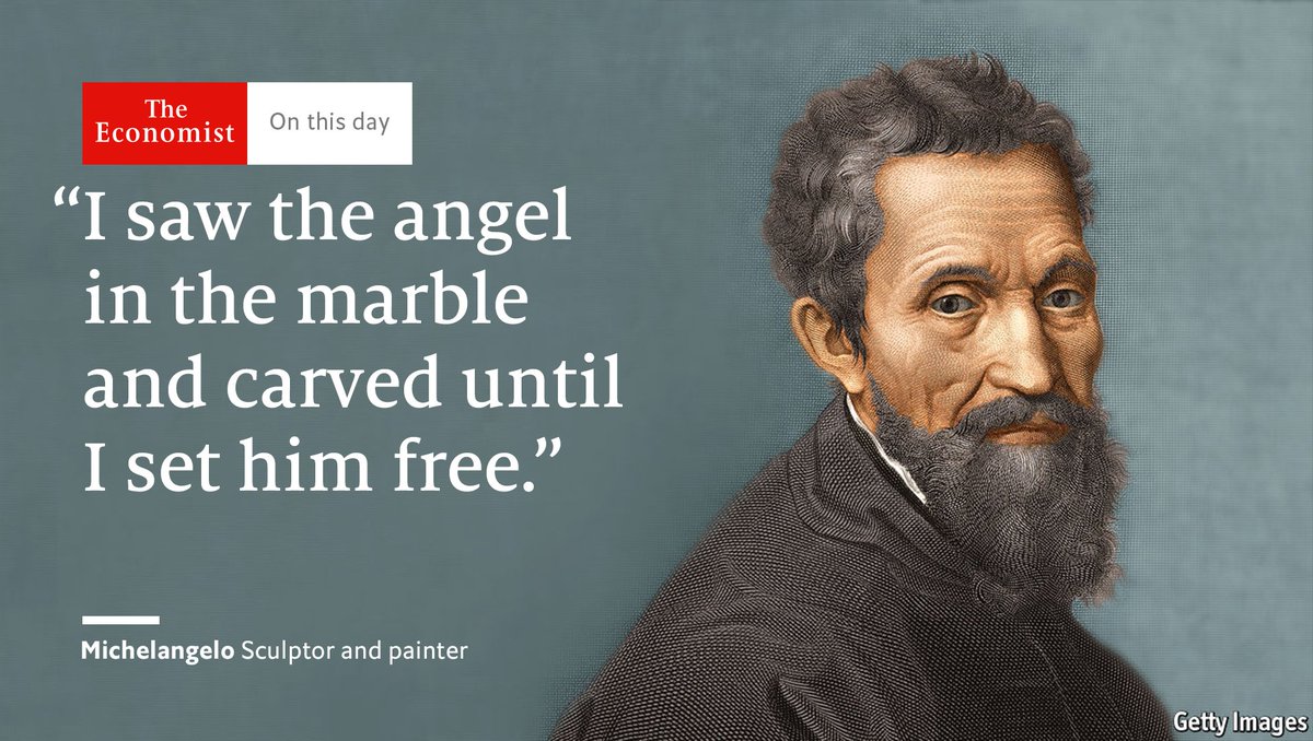 Sculptor, artist and poet Michelangelo died #OnThisDay 1564 econ.st/2kwKIWF