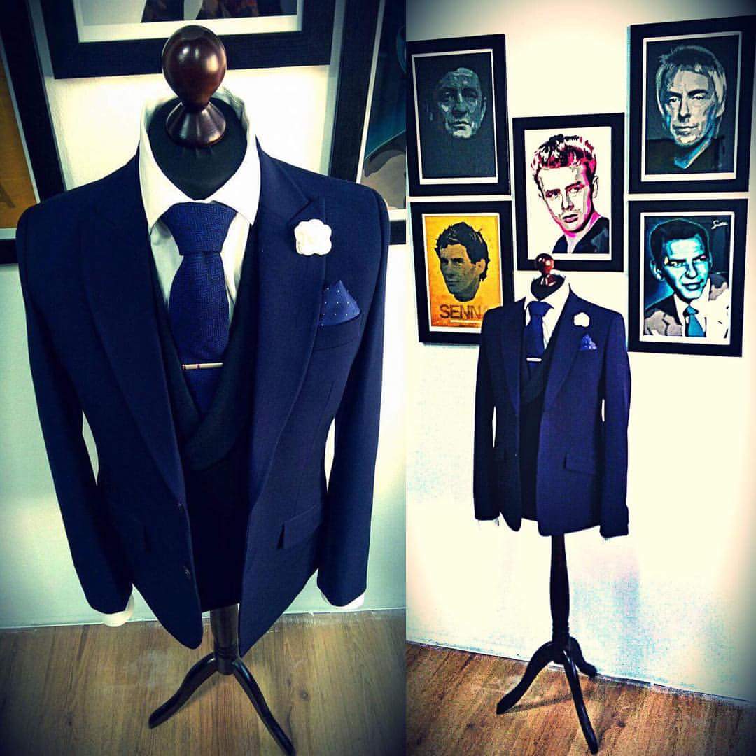 Braidtailoring's tweet photo. Just stunning! Playing about with blues and navy's today in the shop. https://t.co/1IFxVbATqM