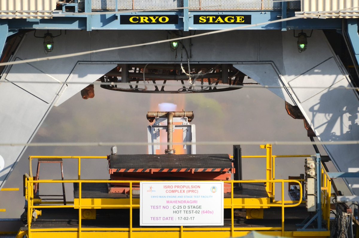 prasarbharati's tweet photo. ISRO successfully tested its indigenously developed Cryogenic Upper Stage (CUS) for GSLV MkIII. https://t.co/ulBykB2mku https://t.co/4LFepRqqse