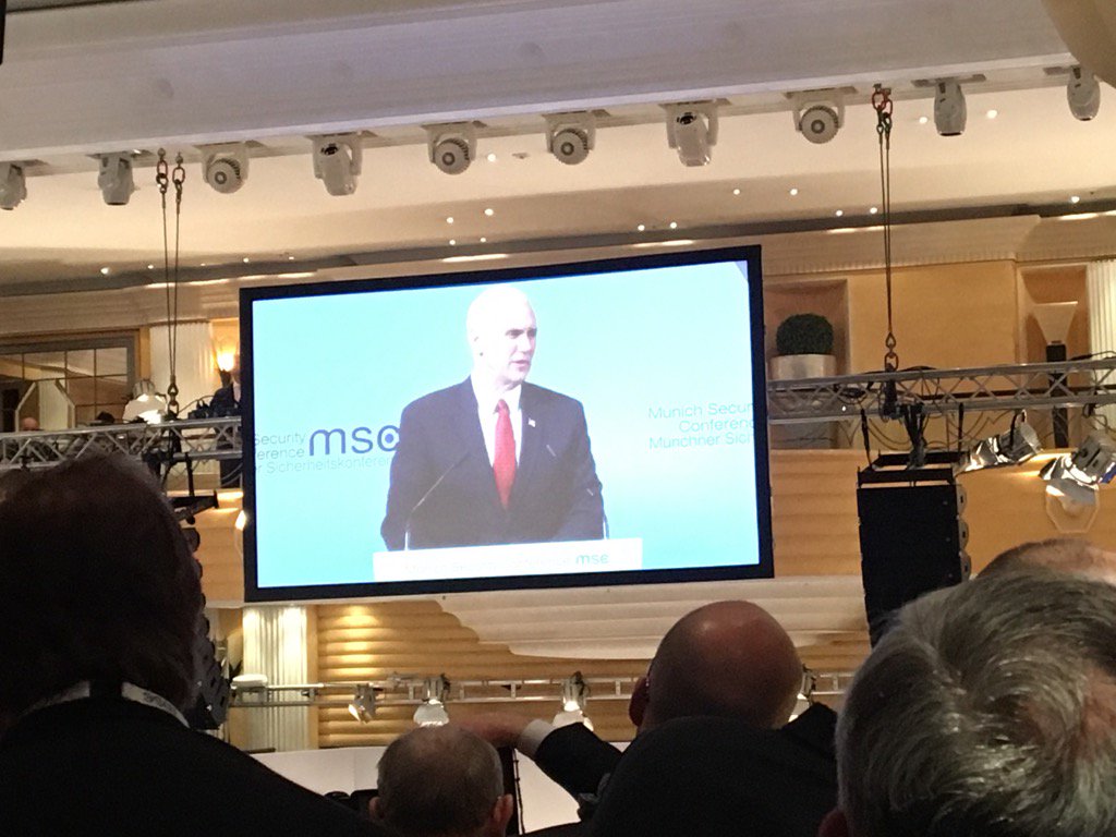 Vice President Pence explains US Strategies and Opinions.