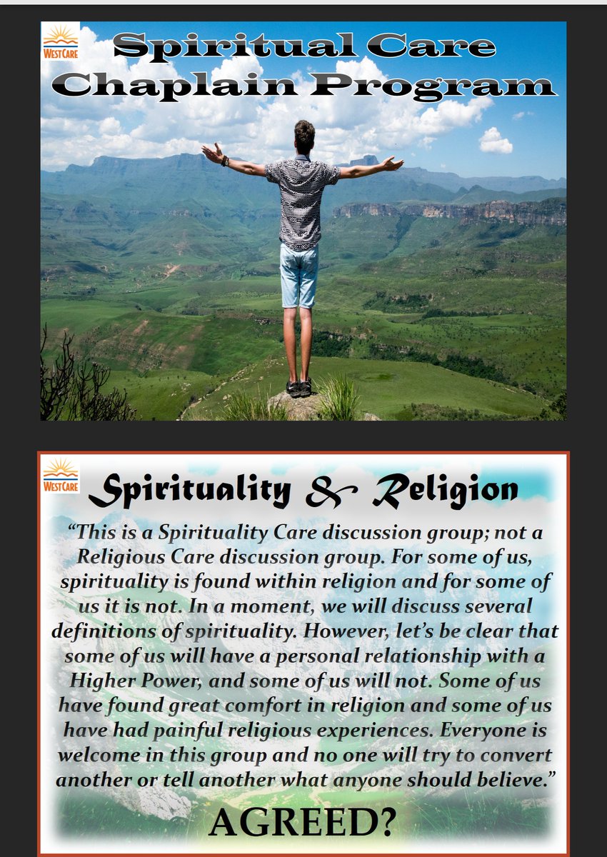 WestCareSCCP's tweet photo. #SpiritualCareChaplainProgram
*Not all addiction treatment & recovery is the same. #SpiritualityHealsAddiction
Exclusively at #WestCare https://t.co/2QMb3WRcoU