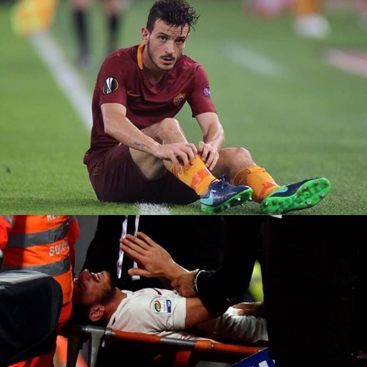 SocceReport_'s tweet photo. #Florenzi, Jugador de la #Roma estará en 6 a 8 meses de baja al sufrir una rotura del ligamento cruzado anterior en la rodilla izquierda https://t.co/FSzwlC8mOU