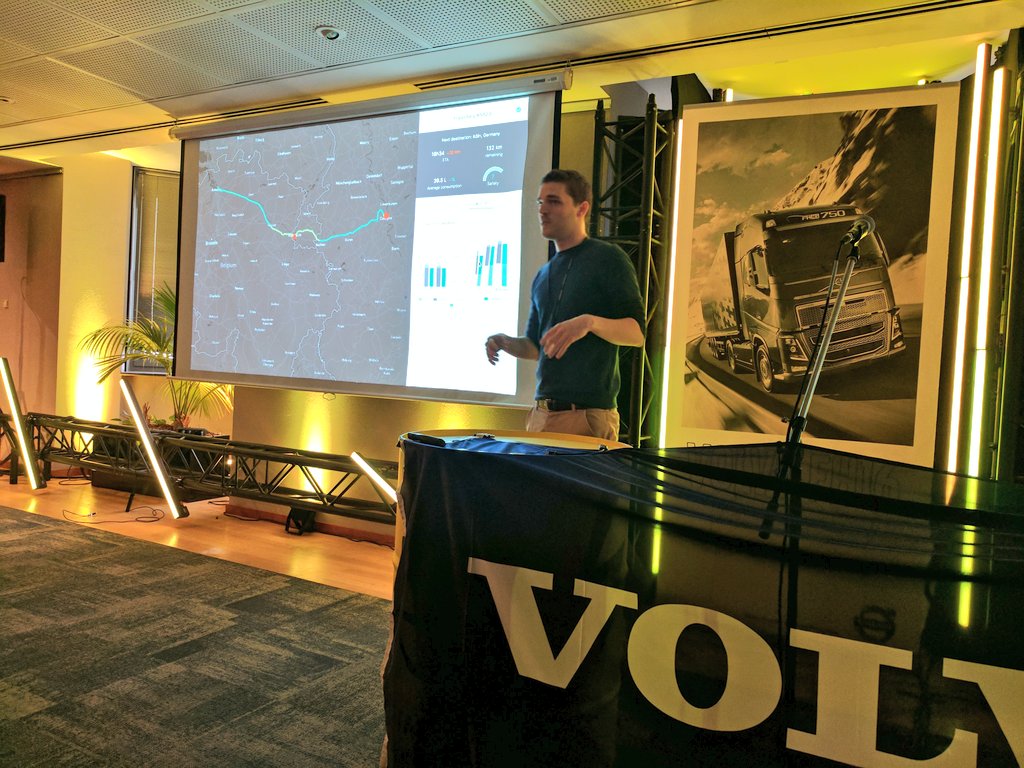 alexanderdecroo's tweet photo. Member of the jury of #VolvoTrucksHackathon. Great concepts for safety, sustainability &amp; cost. Some great humor of stage too #digitalbelgium https://t.co/QkTPmCikzH