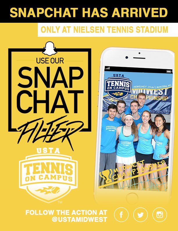 MidwestTOC's tweet photo. Going to be at the @USTAMidwest #TOCchamps February 17-19th? Capture your journey using our #Snapchat filter at Nielsen Tennis Stadium! https://t.co/G4xPKmAmyQ