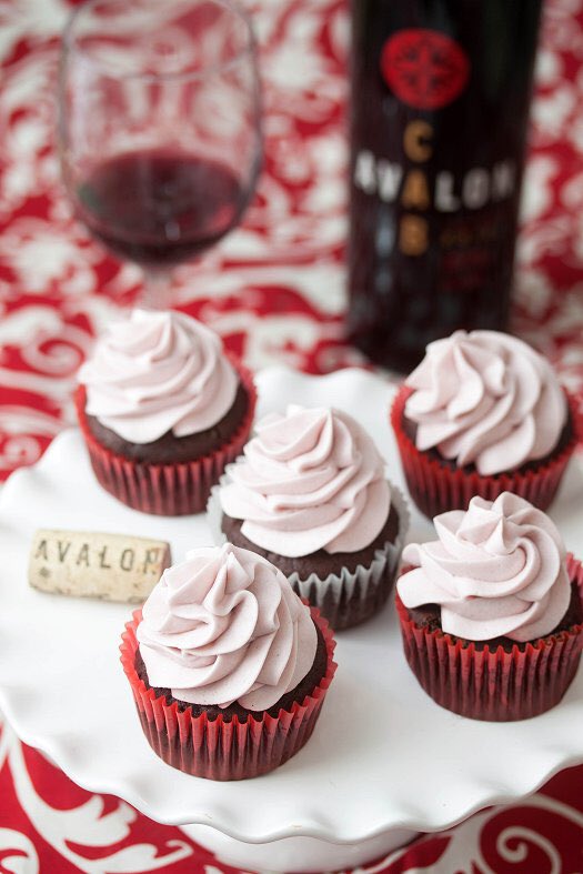 Today's special: chocolate red wine cupcakes.