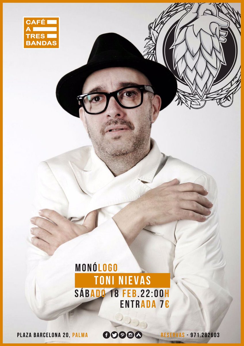 PALMA. EL MAL. EL SHOW. LA RISA. LA COMEDIA EN VIVO VUELVE. DOLOR Y GLORIA. 
<a href="/CAFEATRESBANDAS/">CAFÉ A TRES BANDAS</a> <a href="/La_Ruina/">Félix Maestro 🛸</a> <a href="/trucootrato/">trucootrato</a> <a href="/Aracelizf/">Araceli Gutiérrez</a>