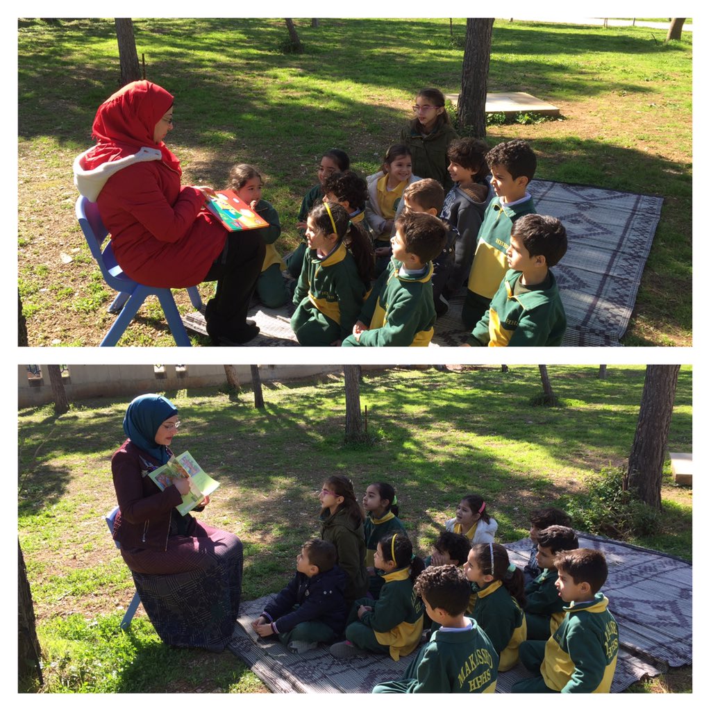 في احضان الطبيعة، استمع متعلّمو الصف الأول لقصص باللّغة العربية بمشاركة من الأهل #اليوم العالمي للغة الام <a href="/Hhhsinfo/">Houssam Hariri HS</a>