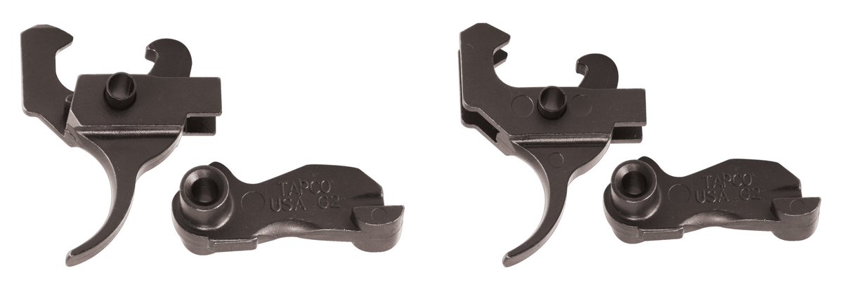 TAPCOinc's tweet photo. TAPCO AK G2 Trigger Group offers 3-4 pounds trigger pull &amp; eliminates trigger slap.

Available in Single Hook (16602) &amp; Double Hook (16603). https://t.co/solJuhJUCz