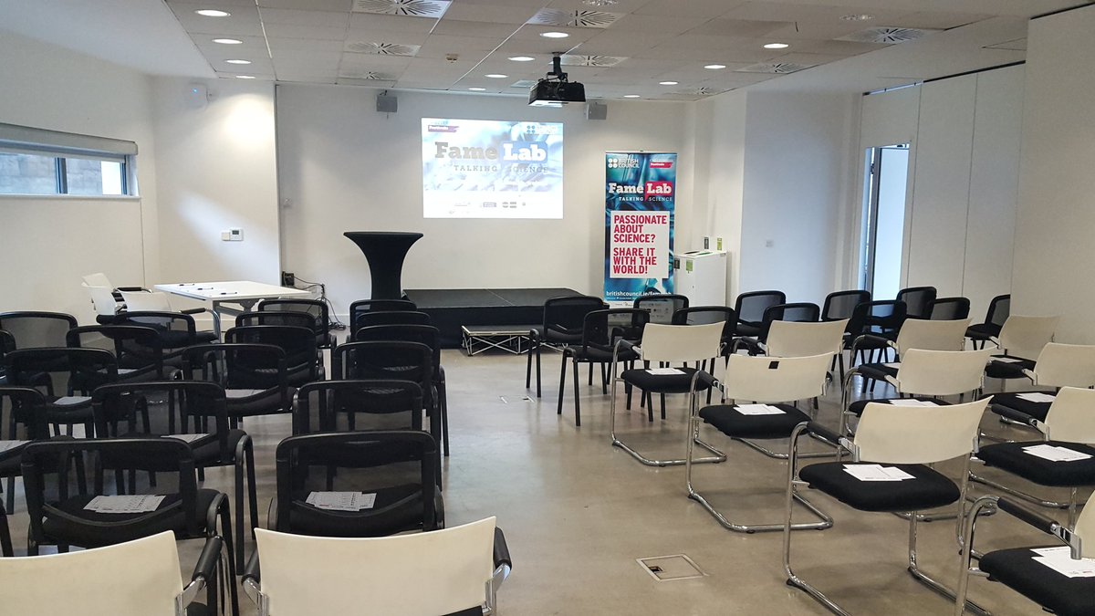 Famelab_Ireland's tweet photo. All set for the #Famelab Dublin final, 4pm @SciGalleryDub. Come along for some fab 3min science talks! #believeinscience https://t.co/pCOEWjdFFq