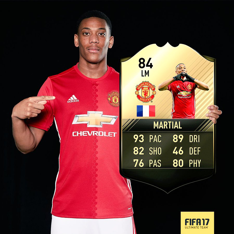Presentator Overwinnen comfortabel Anthony Martial doesn't think he's fast enough in FIFA 17