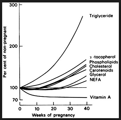 ElmTreeMedical's tweet photo. Lipids (cholesterol, triglycerides) normally increase in #pregnancy, from Dr. Towner #SMFM17 #PregWindow #cardiology #health https://t.co/TclReHcKWF