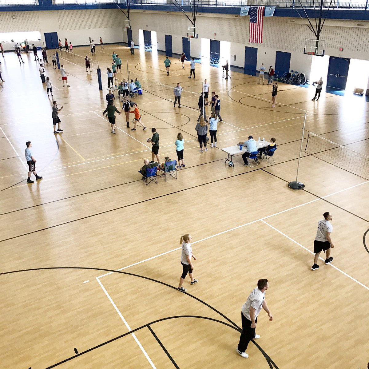 VolleyForVets's tweet photo. Our 2nd annual #volleyforvets is underway! Tremendous turn out from the Lycoming &amp; Williamsport communities! #phipsilyco #lycomingcollege https://t.co/2vnstdNle8