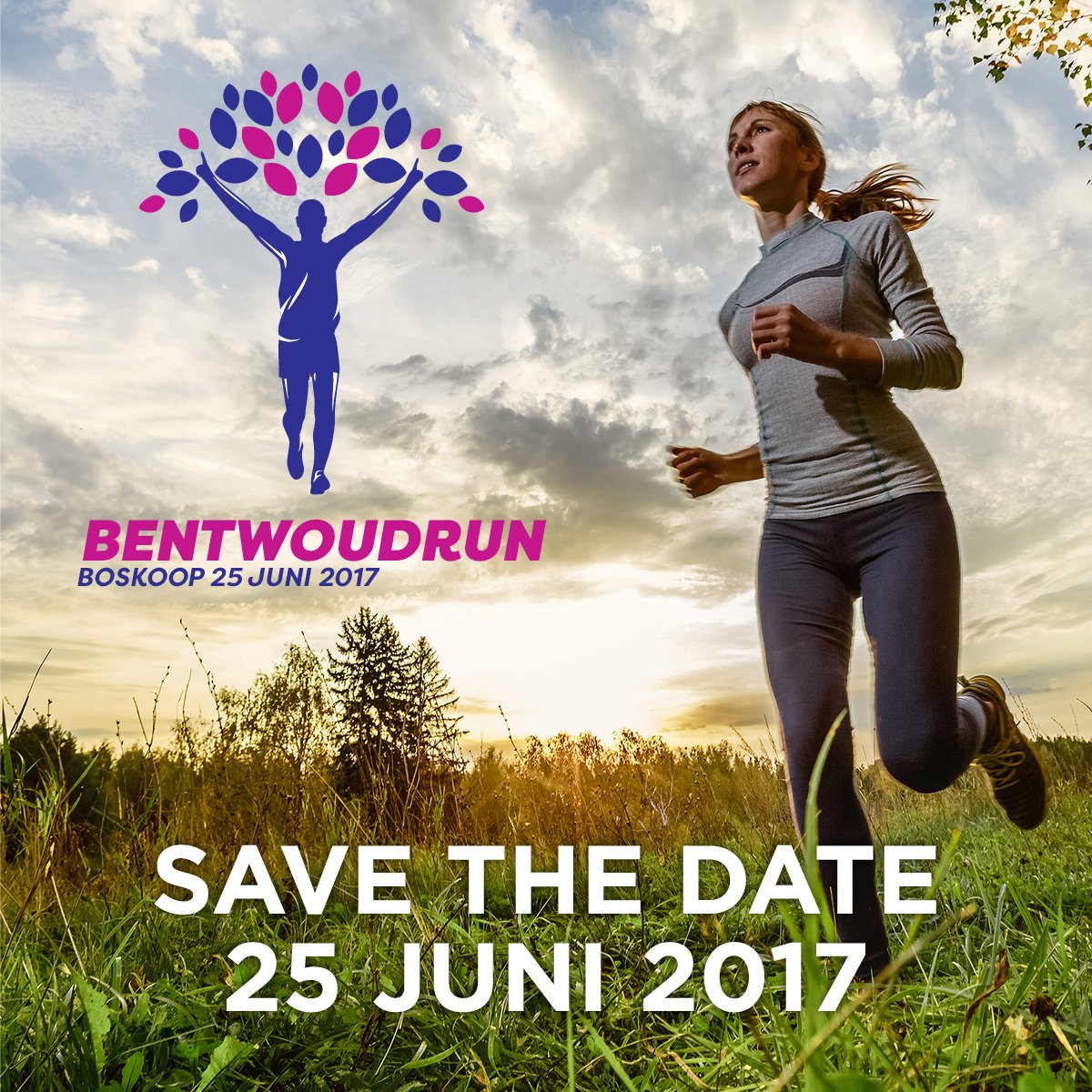 Save the date! Zondag 25 juni de Bentwoudrun: 1,5 km Kidsrun, 5 km en 10 km door uniek natuurgebied, Kijk op Bentwoudrun.nl