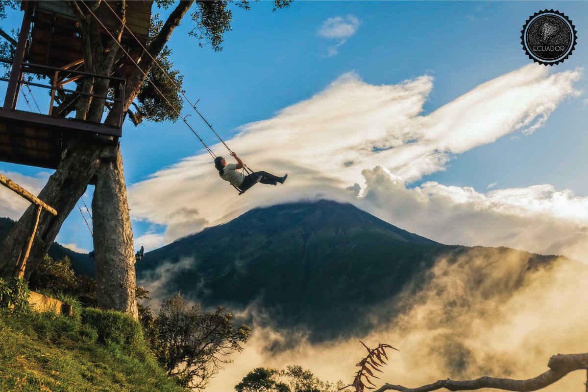 discoverecua's tweet image. Beautiful view from "the swing at the end of the world", located at Casa del Árbol, (the tree house).

#Ecuador #TheBestOf #TheBestOfEcuador