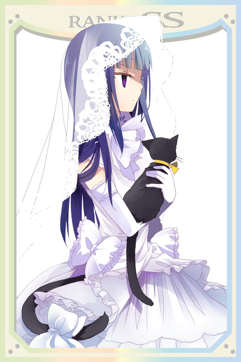 witchmiracles's tweet image. Bernkastel sighed as she looked at herself at the mirror while wearing a wedding dress "... white don't suit me "
