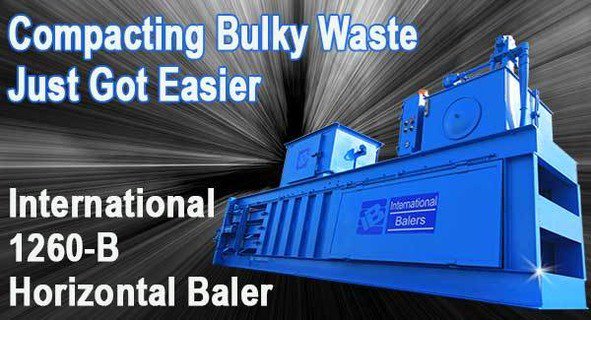The International 1260-B Horizontal Baler is excellent for compacting bulky waste. blog.wwrequip.com/equipment-spot…