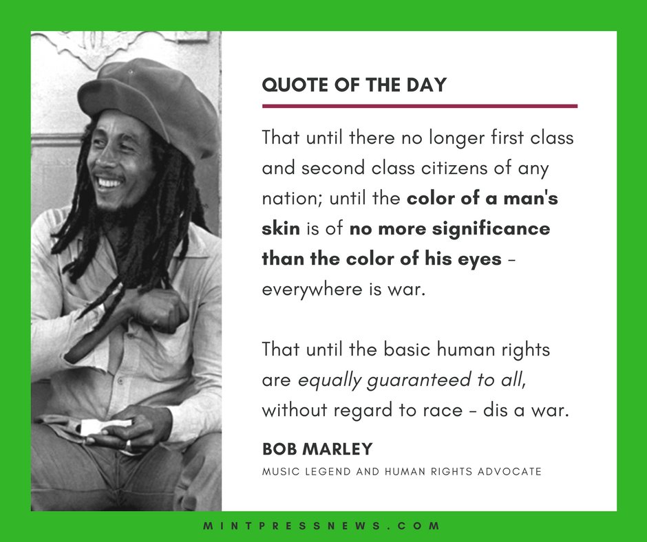 Happy birthday, Bob Marley.   