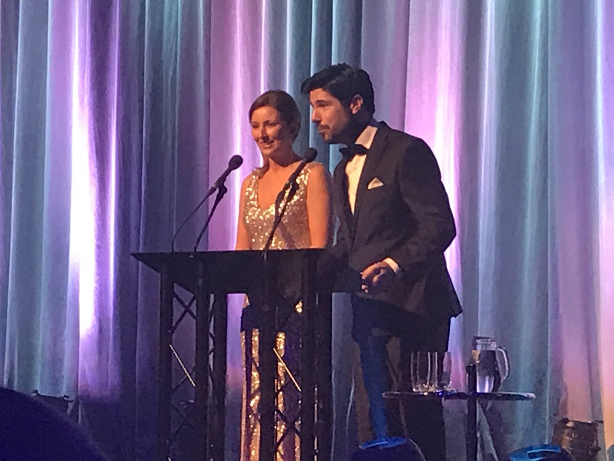 Doing a great job hosting tonight's <a href="/BelTel/">Belfast Telegraph</a> Sports Awards -  <a href="/claire_mccollum/">Claire McCollum</a> and <a href="/TheCraigDoyle/">Craig Doyle</a> #BTSPORTSAWARDS