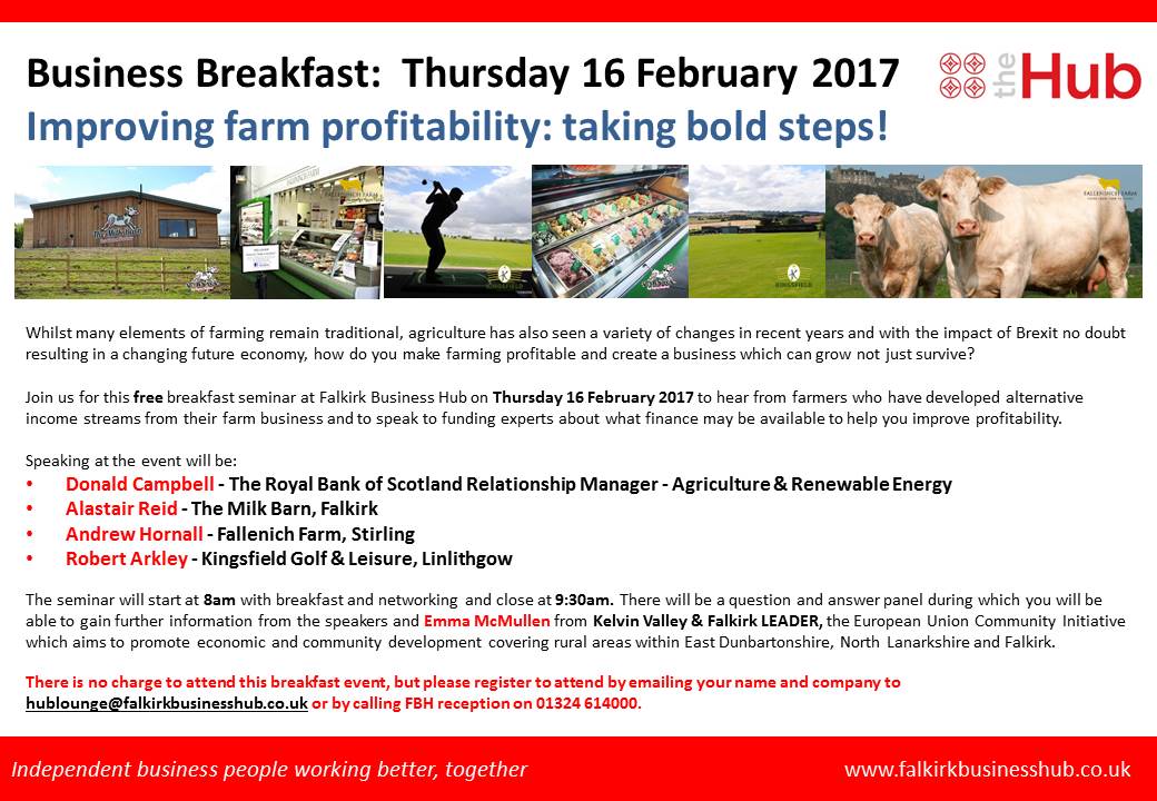 Join us for this free seminar on Thursday 16 Feb to hear from farmers who have developed alternative income streams from their #Business