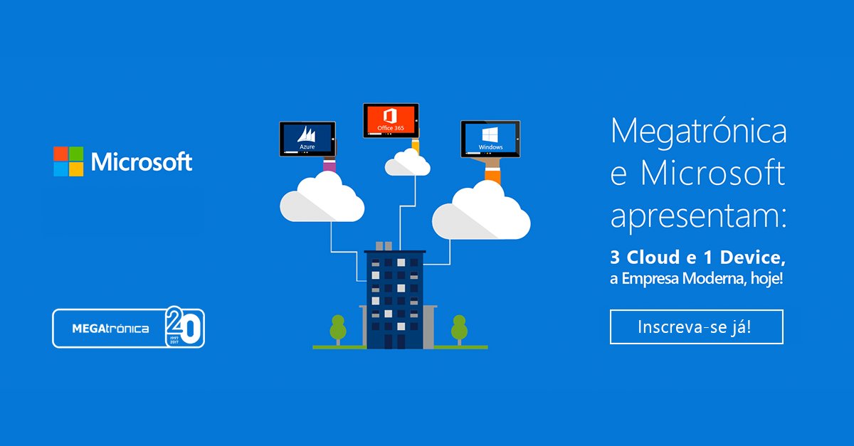 megatronicapt's tweet photo. Dia 14 de fevereiro, a #Microsoft e a Megatrónica, no Meliá em #Braga, revolucionam métodos de trabalho na #Cloud. https://t.co/mIsHyFrT53 https://t.co/W9VJeOUqQJ