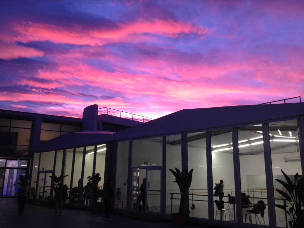 Stunning view coming out of tap class today @IABarcelona! #sunset #Spanishwinter