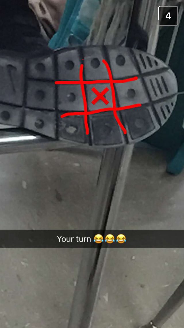 CDH_98's tweet photo. Please tell me why @btb1999  took a picture of the bottom of my shoe, started a game of TicTacToe, and then cheated❓ 🙄❌😠⭕️ https://t.co/HnXLONSmrO