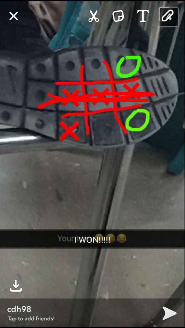 CDH_98's tweet photo. Please tell me why @btb1999  took a picture of the bottom of my shoe, started a game of TicTacToe, and then cheated❓ 🙄❌😠⭕️ https://t.co/HnXLONSmrO