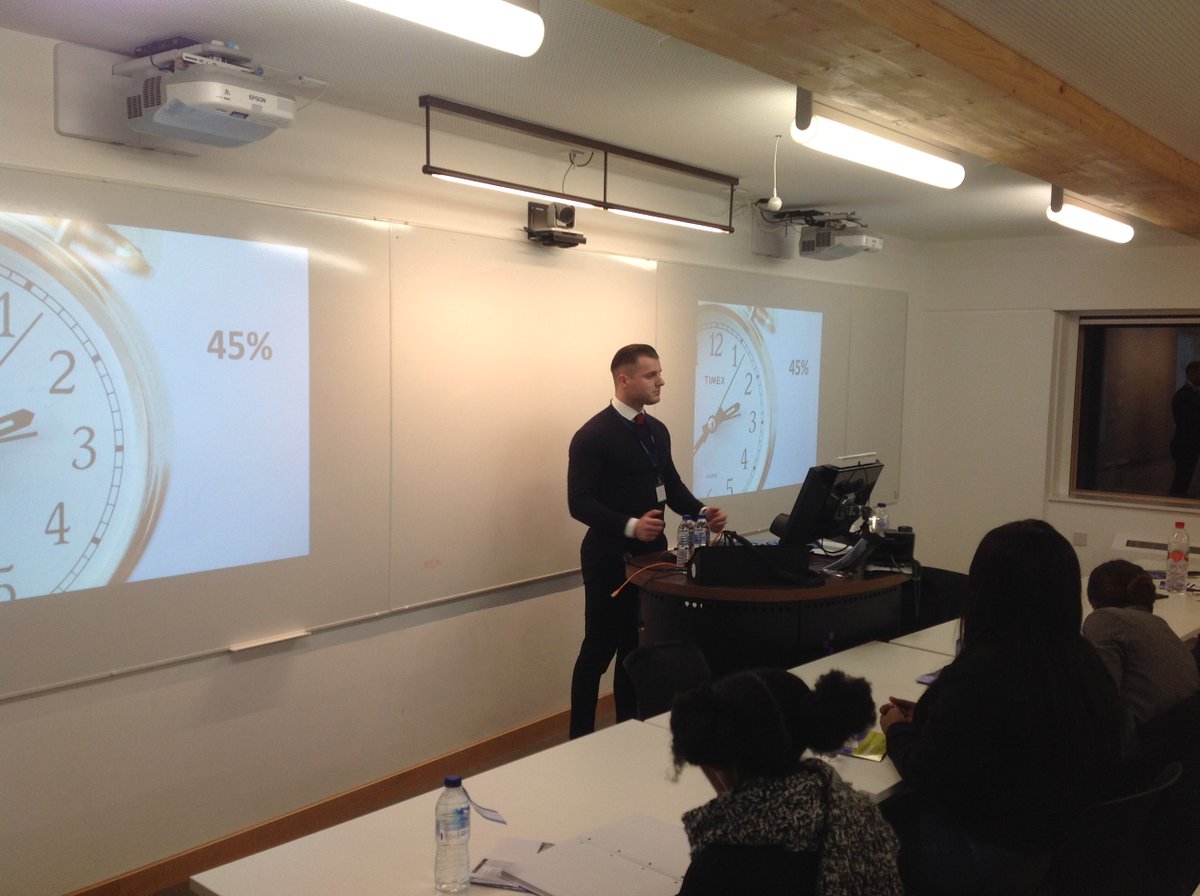Essex_EBS's tweet photo. EBS alum @miksdeim from @CapgeminiConsul: you spend 45% of your week in the office. Make sure you do something you love #ebscareers https://t.co/PshO7LwbBJ
