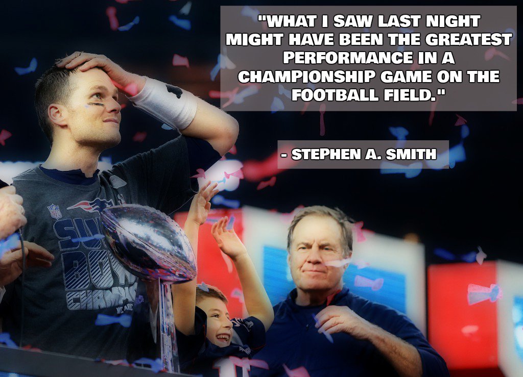 stephenasmith's tweet image. Tom Brady has officially eclipsed Joe Montana on my list of the greatest quarterbacks of all time.