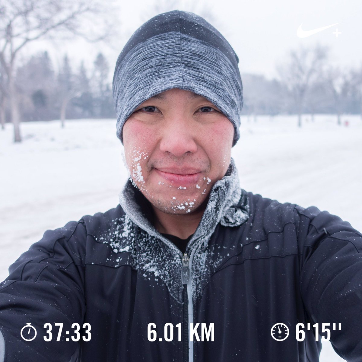Yeap it's cold #nikeplus #run #running #jogging #coldrun #yeg