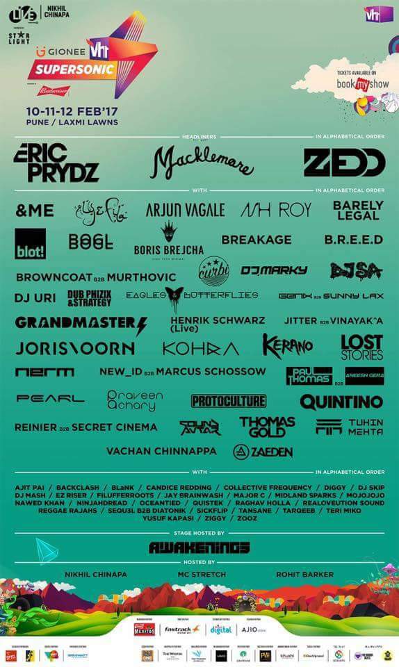 revolvepune's tweet photo. #Vh1Supersonic 10-11-12 FEB'17 LAXMI LAWNS PUNE.
For tickets & more info Call
9545896468
#RevolvePune promotional partners!
@revolvepune https://t.co/NNGMG2TBwx