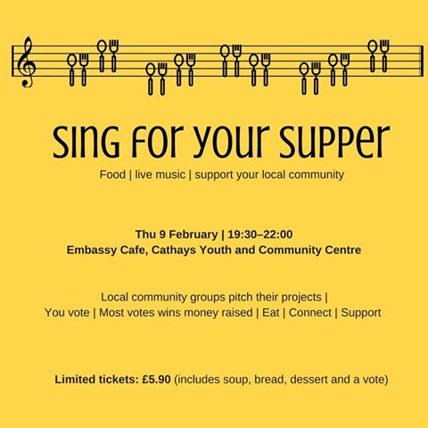 CardiffSOUP's tweet image. Join us @EmbassyCafe Thursday 9th. Supporting #cardiff communities one massive saucepan at a time!😋 Yum! Plz RT goo.gl/hy1WHC