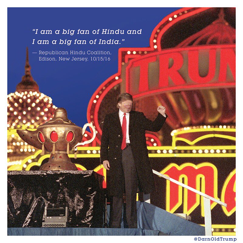 DarnOldTrump's tweet photo. Tremendous fan. #DarnOldTrump #DonaldTrump #nevertrump #fucktrump #presidenttrump #hindu #india #makedonalddrumpfagain @realDonaldTrump https://t.co/SzrH01D238