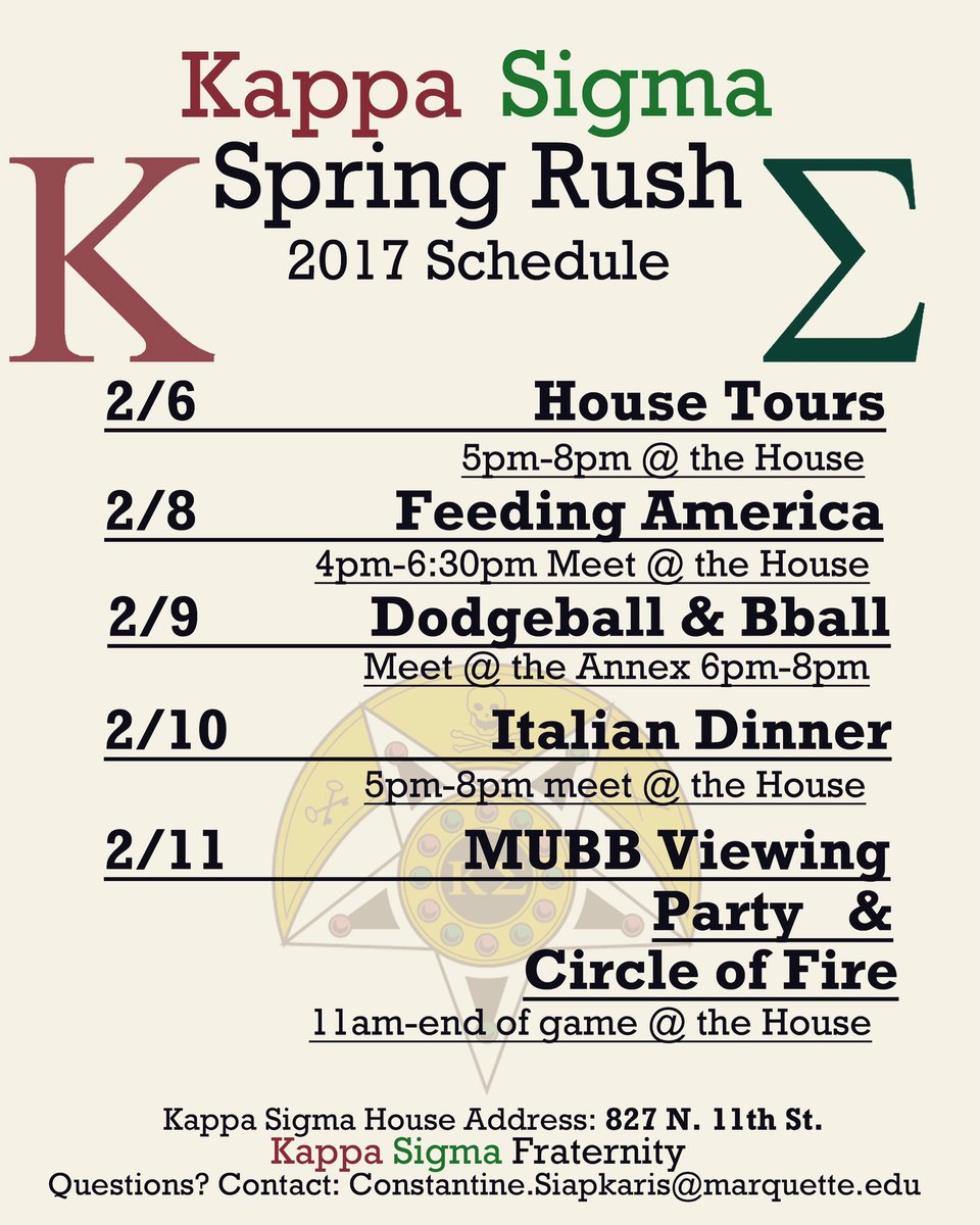 So it begins. RUSH WEEK starts today with house tours. Tell all your friends! We can't wait to get this started #RushΚΣ #GoGreek